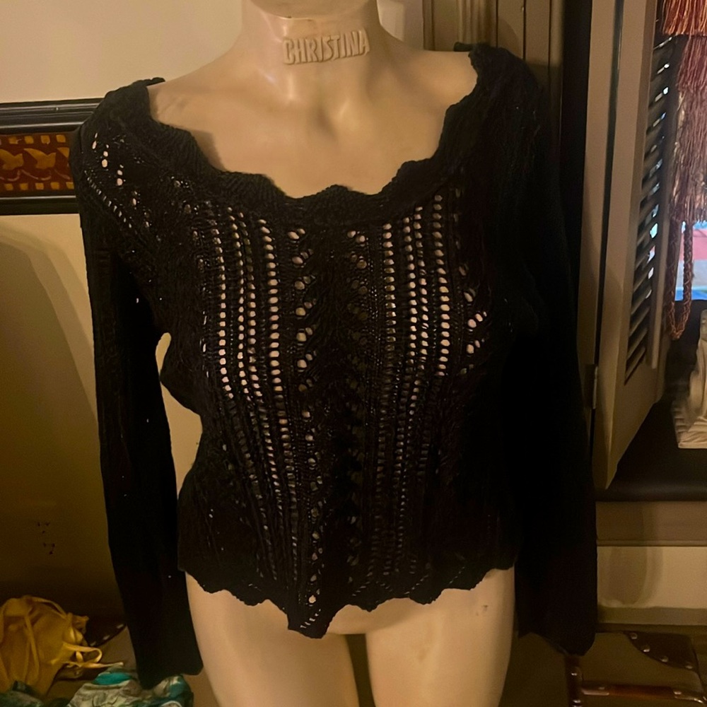 J Tavel crochet sweater and skirt